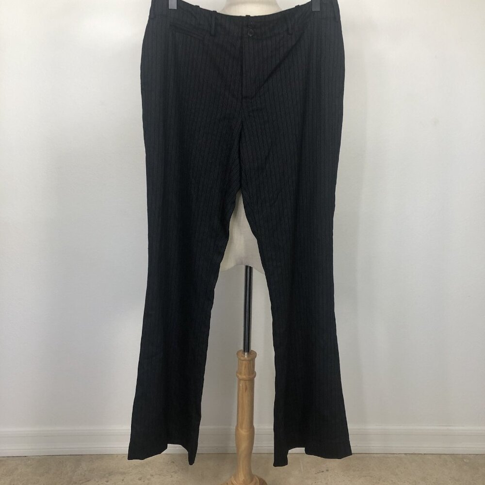 Ralph Lauren Purple Label Y2K Style Flare Pinstriped Office Siren 10 Pants - Picture 2 of 14
